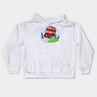 Funny London bus Kids Hoodie